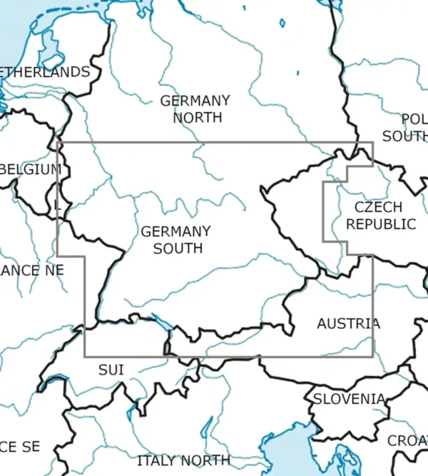 Rogers Data Germany South VFR ICAO Chart 500k - Afbeelding 2