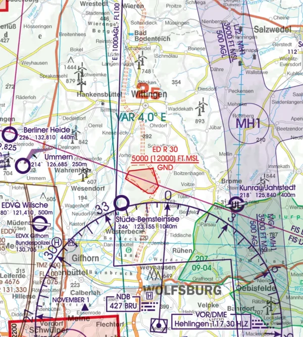 Rogers Data Germany South VFR ICAO Chart 500k - Afbeelding 3