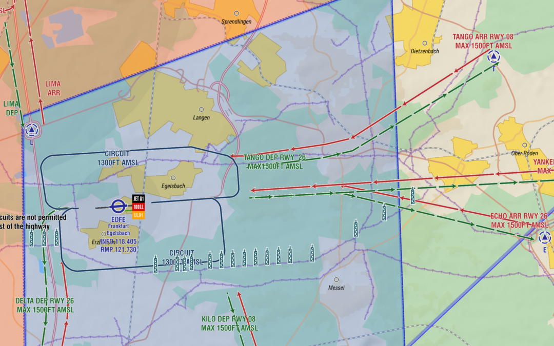 NEW – In map VFR Arrival and Departure routes!